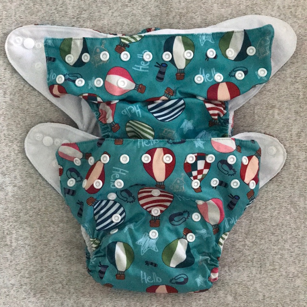 2 pack Alva pocket cloth diapers